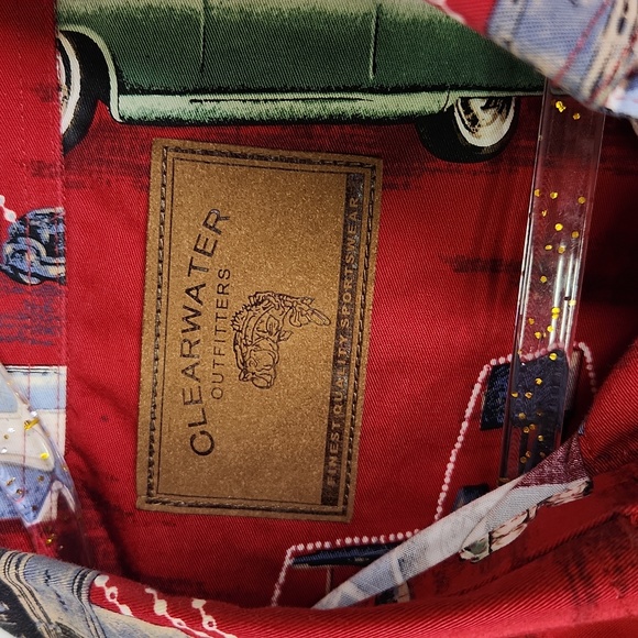 Christmas Clearwater Outfitters Vintage Santa Classic Car 1990s Cotton Shirt Y2K - Picture 5 of 12